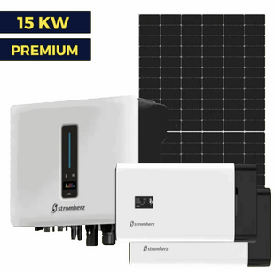 Гібридна сонячна станція на 15 кВт Premium | Stromherz 15 kw | Ulica 550W | Stromherz 6,9 kWh 3004 фото