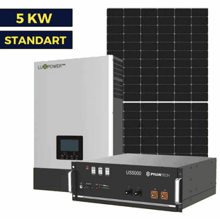 Гібридна сонячна станція на 5 кВт Standart Luxpower 5 kw | LP Longi 450W 3005 фото