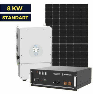 Гібридна сонячна станція на 8 кВт. Standart | Deye 8 kw | LP Longi 450W 9003 фото