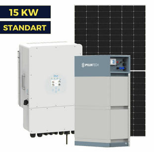 Гібридна сонячна станція 15 кВт Standart | Deye 15 kw | Ulica 550W 9007 фото