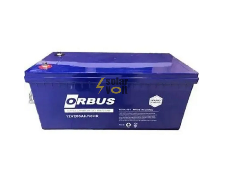 Акумуляторна батарея ORBUS CG12200 GEL 12 V 200 Ah (522 х 238 х 222) Black Q1/24 744 фото