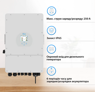 Гібридний інвертор DEYE SUN-12K-SG02LP1-EU-AM3 SUN-12K-SG02LP1-EU-AM3 фото