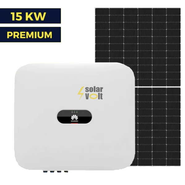 Мережа сонячна станція на 15 кВт Premium | Huawei 15 kw | Risen 550W 4002 фото