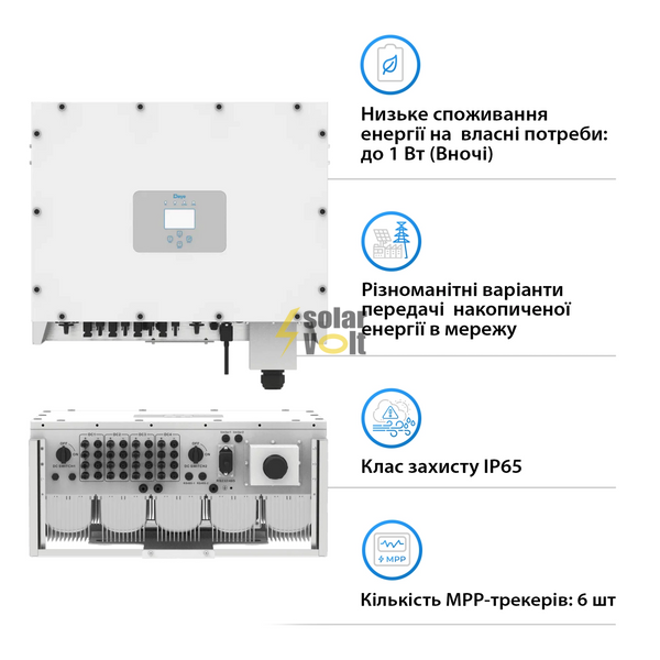 Мережевий інвертор DEYE SUN-110K-G03 110KW Трифазний 380V/50hz SUN-110K-G03 фото