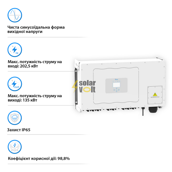 Мережевий інвертор SUN-135K-G01P3-EU-AM8 SUN-135K-G01P3-EU-AM8 фото