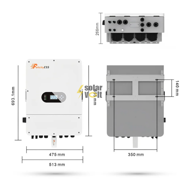 Гібридний інвертор Felicity 10kW T-REX-10KLP3G01 3 фази T-REX-10KLP3G01 фото